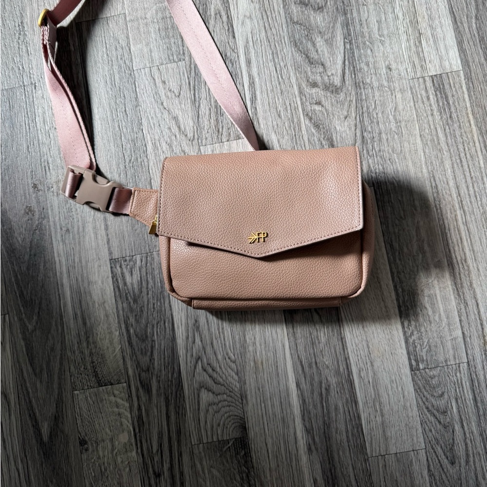 Pink Leather Crossbody Bag